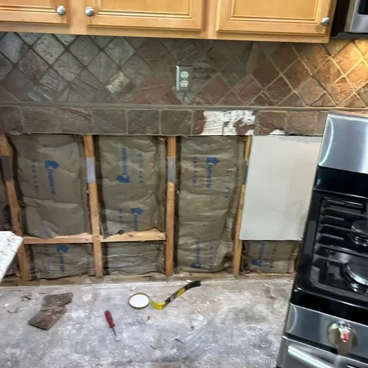 Water Damage Restoration - Property Medics of Georgia a kitchen under construction